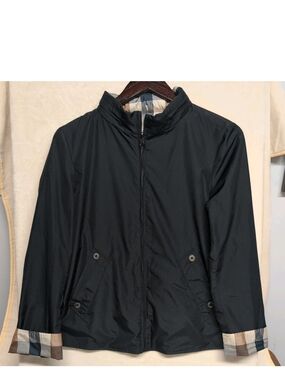 Aquascutum London Navy  Reversible Lightweight Zip Jacket